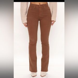 Fashion Nova Brown Bootcut Jeans